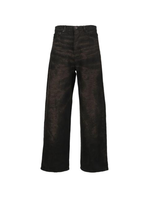 TAAKK logo-patch wide-leg jeans