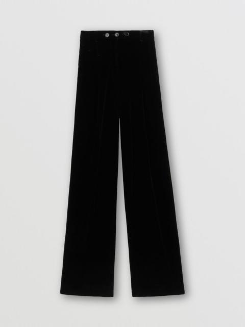Burberry Velvet Wide-leg Trousers