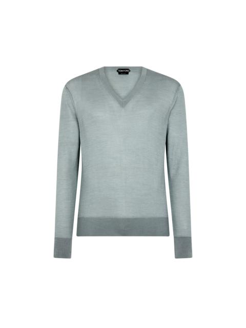 TOM FORD LIGHTWEIGHT SILK BLEND V NECK