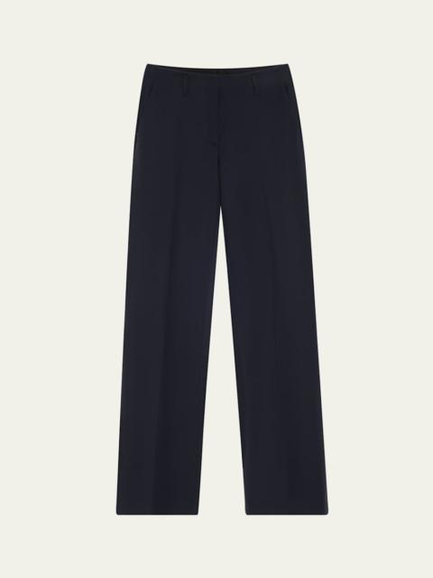 Dries Van Noten Parchia Bis Straight Leg Wool Pants