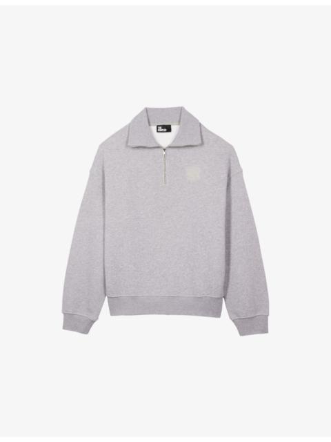 The Kooples Logo-Embroidered Relaxed-Fit Cotton Sweatshirt