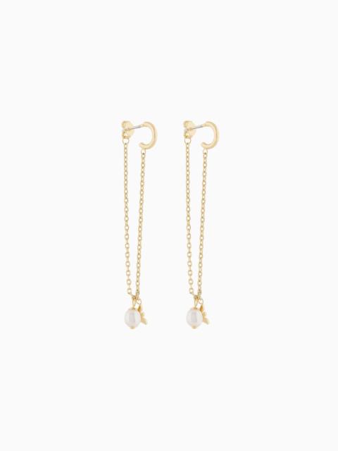 EMPORIO ARMANI GOLD-TONE BRASS DROP EARRINGS