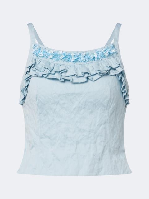 SHUSHU/TONG Bow-detail embellished ruffled top
