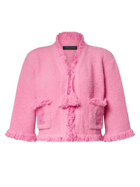 Louis Vuitton Fringe Hem Toweling Jacket