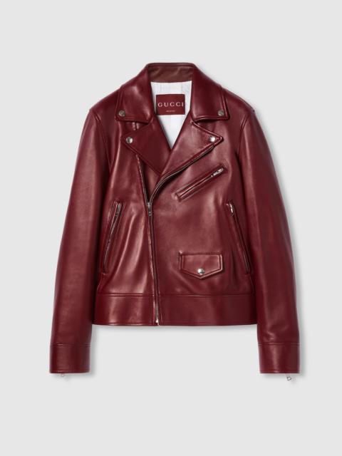 GUCCI Leather biker jacket