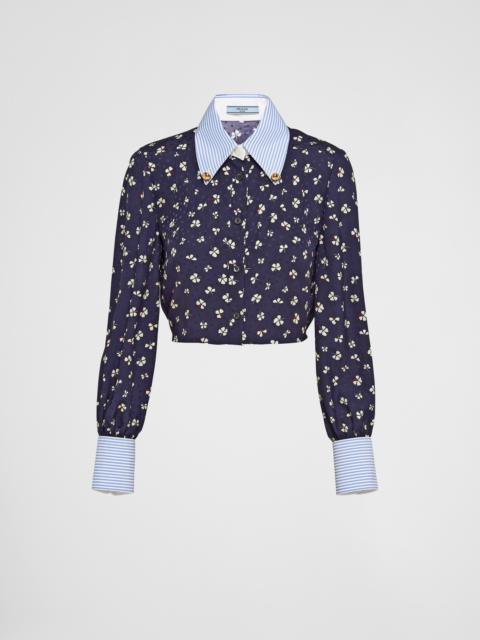 Prada Silk jacquard print shirt