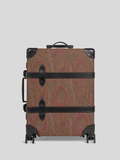 Etro ETRO X GLOBE-TROTTER MEDIUM ARNICA AND LEATHER CARRY-ON WITH BUCKLES