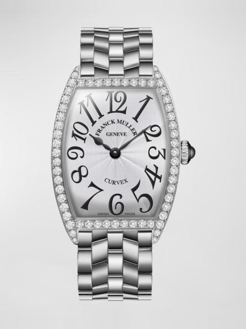FRANCK MULLER Curvex Stainless Steel Diamond Watch