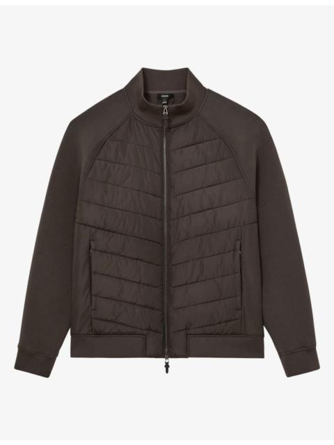 REISS Calvorn Hybrid Quilted-Body Cotton-Blend Jacket
