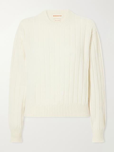 &DAUGHTER Rooney ribbed wool sweater Cream