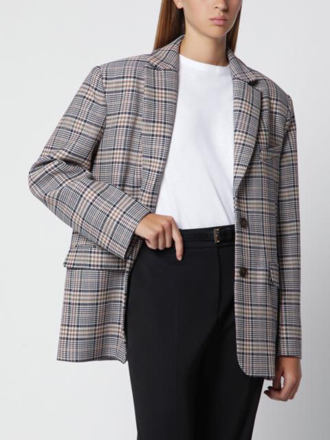 ANINE BING Single-breasted check blazer