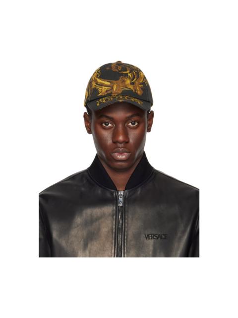VERSACE JEANS COUTURE Black & Gold Baseball Cap