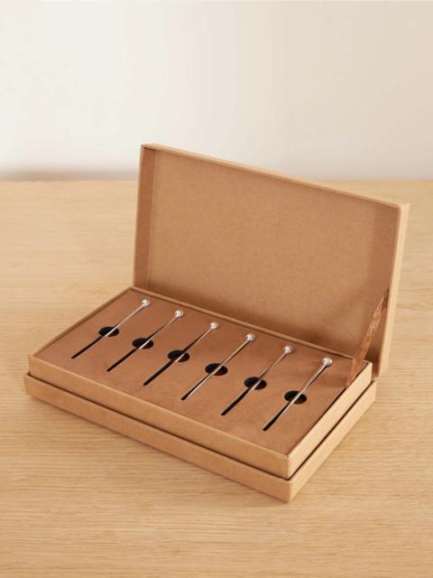 Brunello Cucinelli Set Of Six Stainless Steel Cocktail Sticks