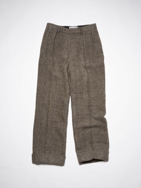 Acne Studios Tailored wool linen trousers - Grey Melange
