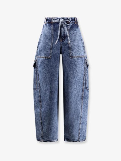 Alaïa Blue Denim Cargo Jeans