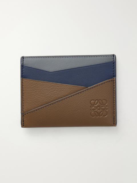 Loewe Puzzle Anagram-Debossed Panelled Leather Cardholder