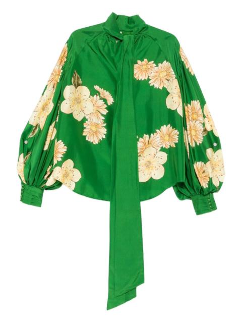 ALÉMAIS floral-print balloon-sleeves blouse