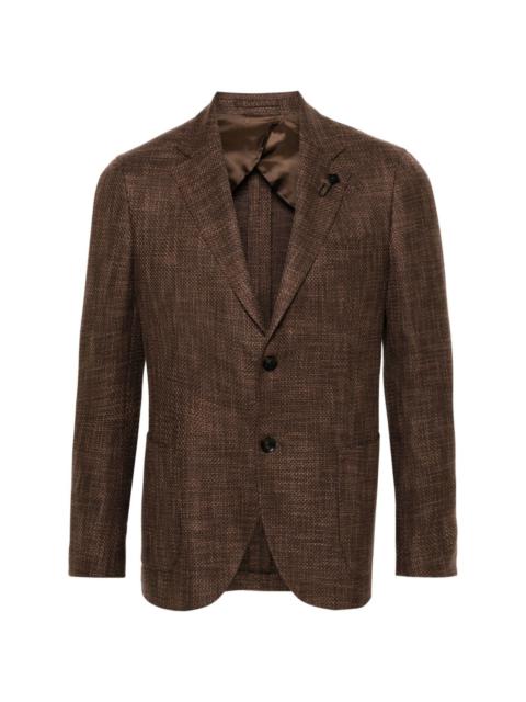 notched-lapels single-breasted blazer