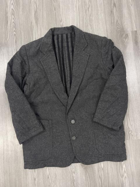 Other brands Vintage - Steals🔥🔥🔥80s Issey Sport Black Grey Striped Wool Coat