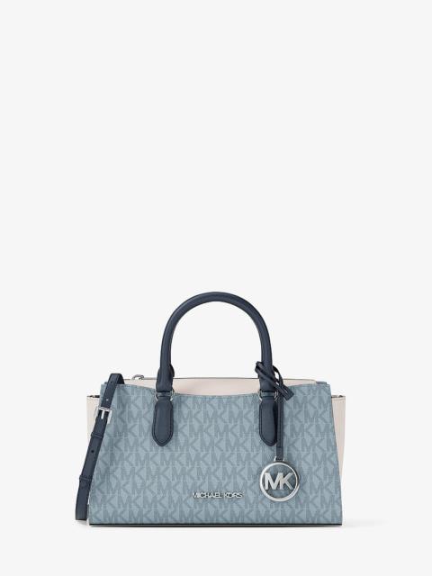 MICHAEL KORS Arden Small Color-Block Signature Logo Messenger Bag