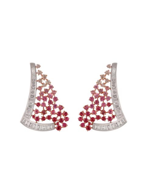 ANANYA Ruby Scatter Waterfall Earrings