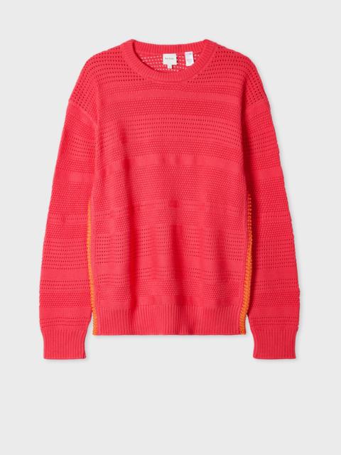 Paul Smith Bright Pink Textured Cotton Sweater