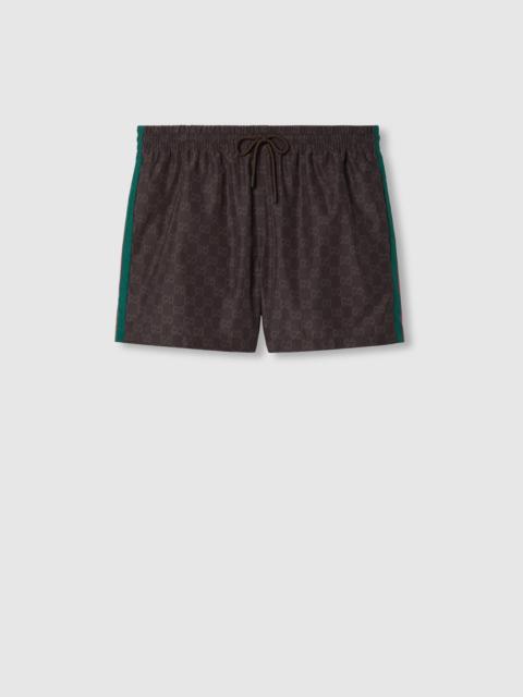 GUCCI GG nylon swim short with Web