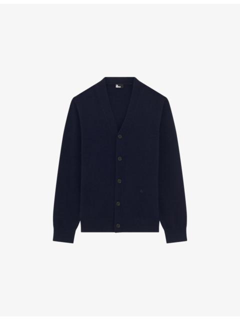 The Kooples V-Neck Relaxed-Fit Cashmere-Blend Cardigan