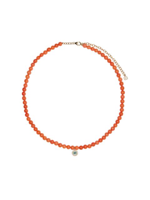 SYDNEY EVAN 14K Gold, Diamond and Coral Necklace red