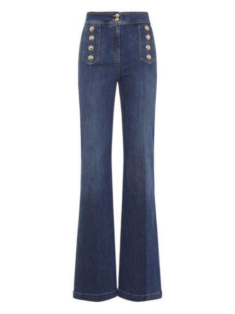 ELISABETTA FRANCHI button-detail belt-loop jeans
