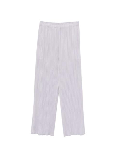 Pleats Please Issey Miyake Square pleated trousers
