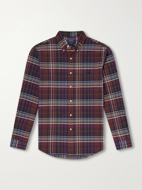 Polo Ralph Lauren Button-Down Collar Logo-Embroidered Checked Cotton--Oxford Shirt