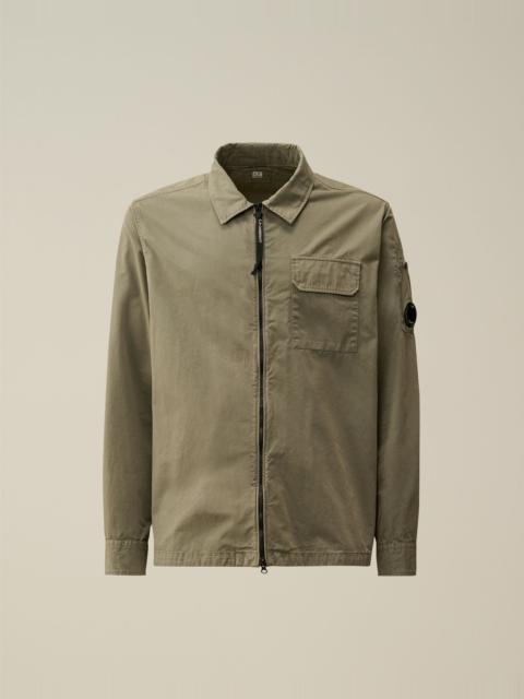 Organic Gabardine Zipped Overshirt