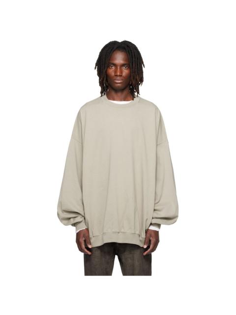 Rick Owens DRKSHDW Gray Tower Hun Crewneck Sweatshirt