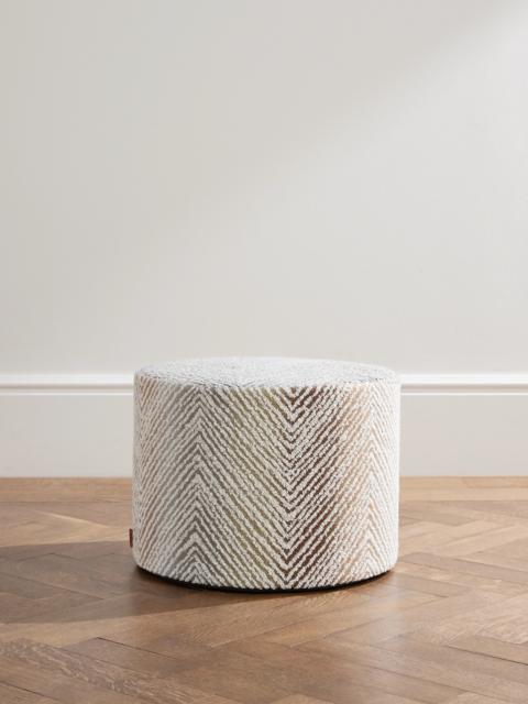 Missoni Island Outdoor Canvas-Trimmed Bouclé Ottoman