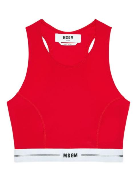MSGM racerback logo-band tank top