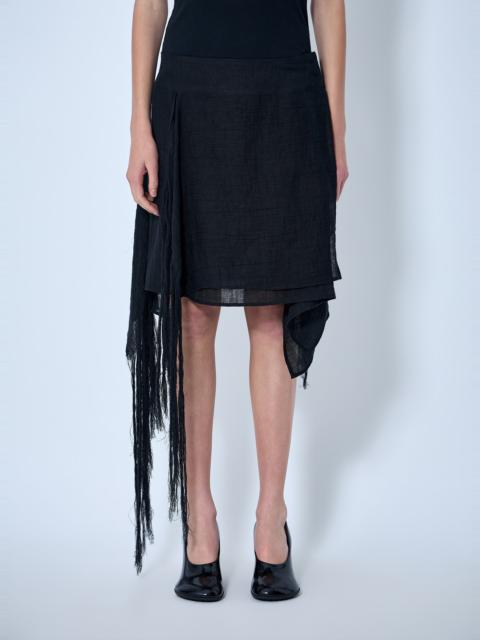 Yohji Yamamoto Asymmetric Fringe Skirt