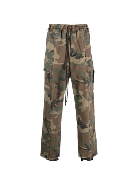 Song for the Mute camouflage-pattern straight-leg trousers