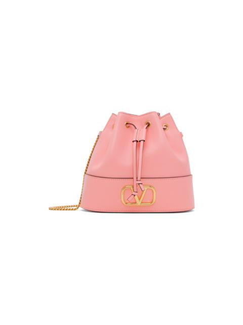 Pink Mini VLogo Signature Bucket Bag