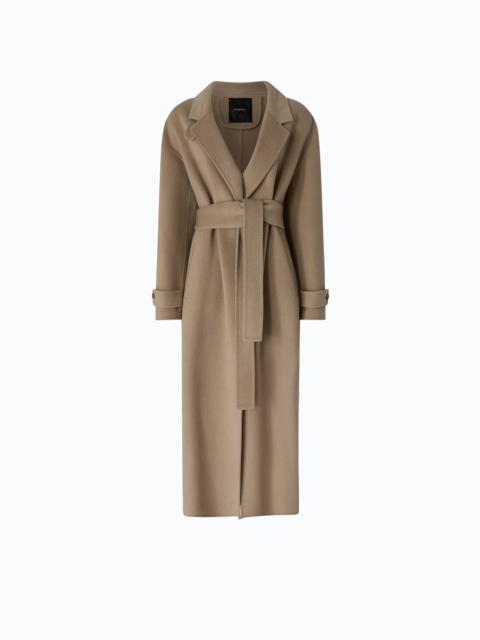 PINKO COAT IN DOUBLE-LAYERED WOOL-BLEND CLOTH WITH BELT