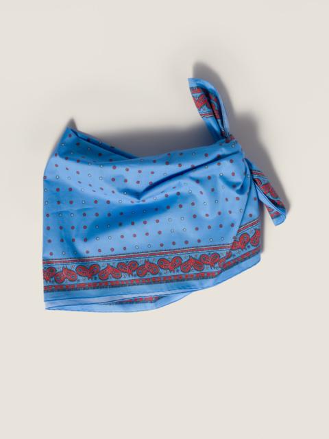 Miu Miu Printed poplin scarf
