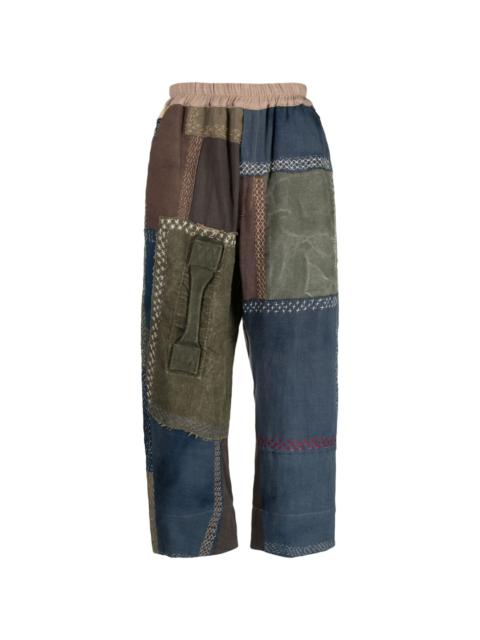 Gerald patchwork loose-fit trousers