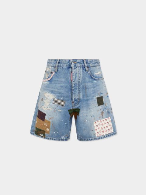 DSQUARED2 MEDIUM WASH BOXER SHORTS