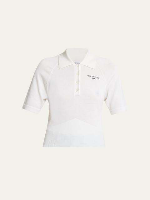 Givenchy Cropped Short-Sleeve Polo Shirt
