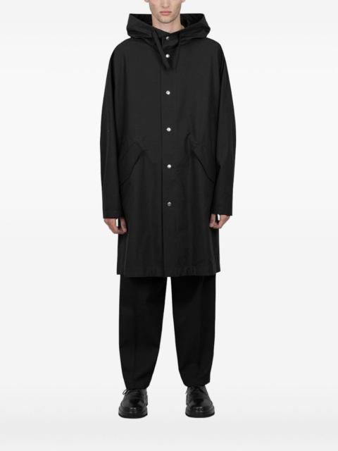 Jil Sander logo-print hooded raincoat