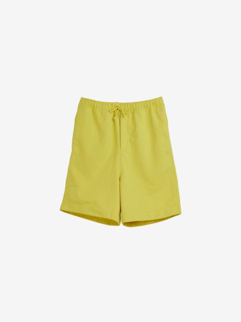 Y-3 Yellow Logo Sweat Shorts