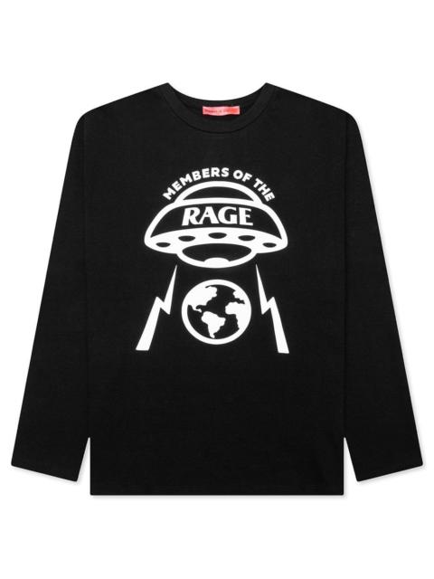 MEMBERS OF THE RAGE OVERSIZED LOGO L/S T-SHIRT - BLACK