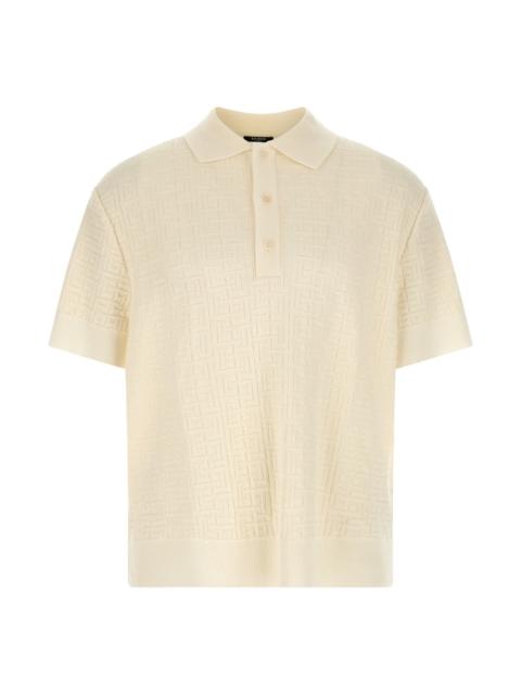Balmain Monogram Jacquard Polo Shirt