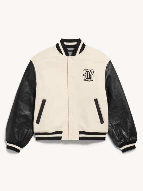 BALENCIAGA Men's Balenciaga | Nba Collaboration Varsity Jacket in Ivory