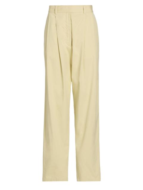 Proenza Schouler Women's Taya Pleated Cotton-Blend Pants - Straw